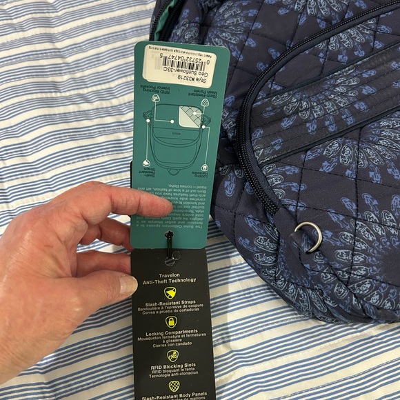 Travelon Anti-Theft Boho Backpack ~ Blue ~ BNNU - Picture 9 of 11